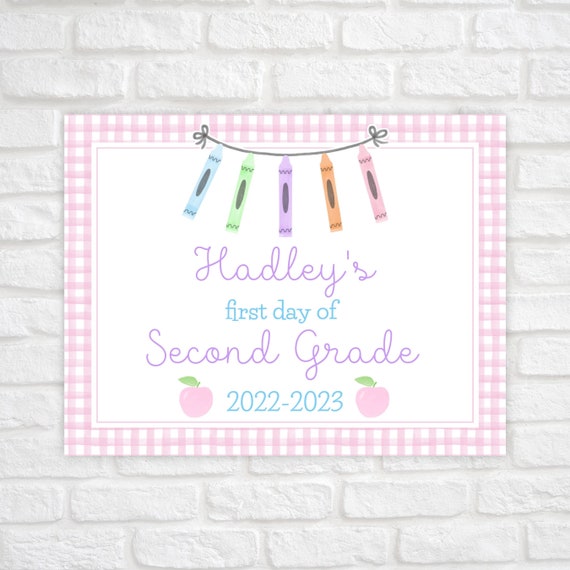 Back to School Sign Printable First Day of School Sign - Etsy