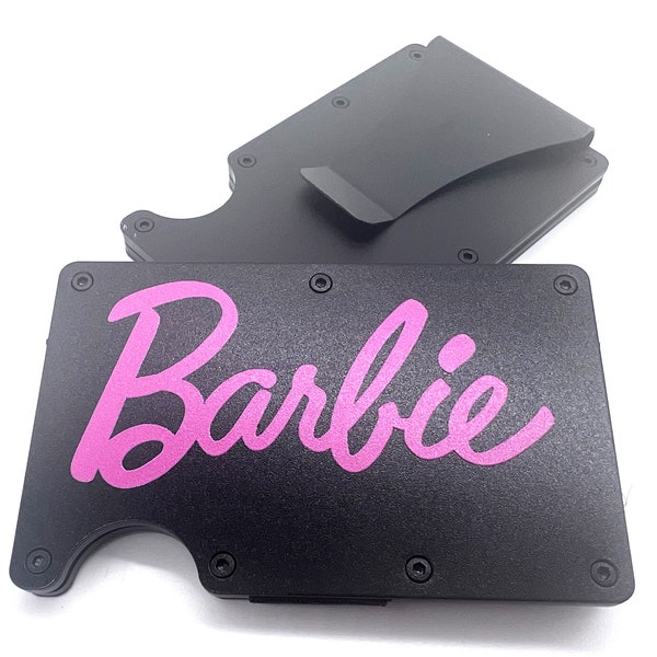 Barbie RFID Wallet and Money Clip | UV Printed | Black