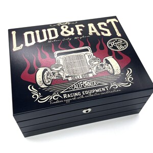 Cigar Humidor | Loud and Fast Hot Rod UV Printed (Permanent)