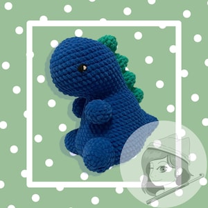 Blue Dinosaur Plushie Amigurumi  (READY TO SHIP)