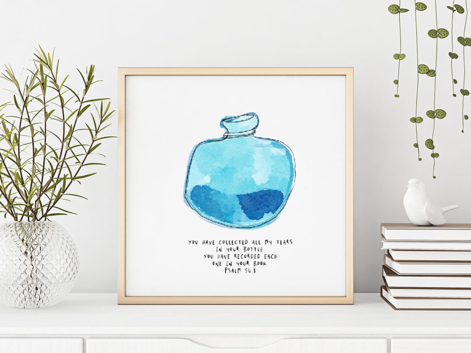 You have collected my tears in your bottle Psalm 568 Etsy