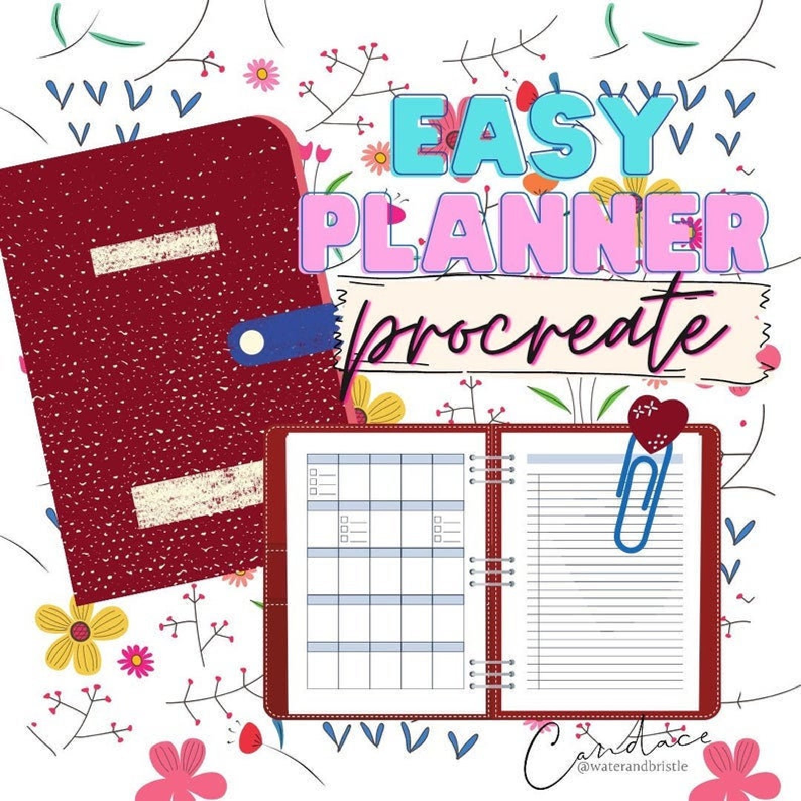 Procreate Planner Planner Stamp Brushes For Procreate Etsy