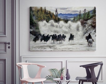 Canvasafdruk Arwen Nazgul Chase, LOTR-kunst, LOTR-afdruk, LOTR-cadeau