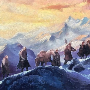 Die Gefährten Leinwanddruck, LOTR Kunst, LOTR Druck, LOTR Geschenk