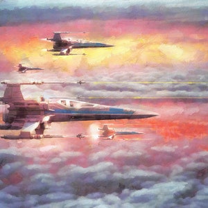 Star Wars X-Wing Sternenjäger Leinwanddruck, X-Wing Kunst, Star Wars Geschenk