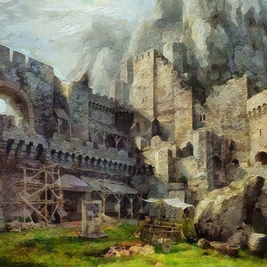 Kaer Morhen Canvas Print, Witcher Art, Witcher Print, Witcher Gift
