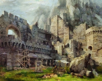 Kaer Morhen Canvas Print, Wiedźmin Art, Wiedźmin Print, Wiedźmin Gift