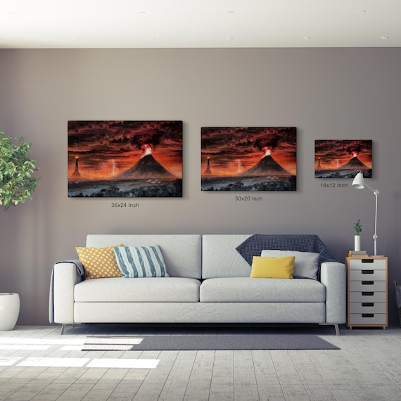 ロード・オブ・ザ・リング モルドール 滅びの山 キャンバスプリント