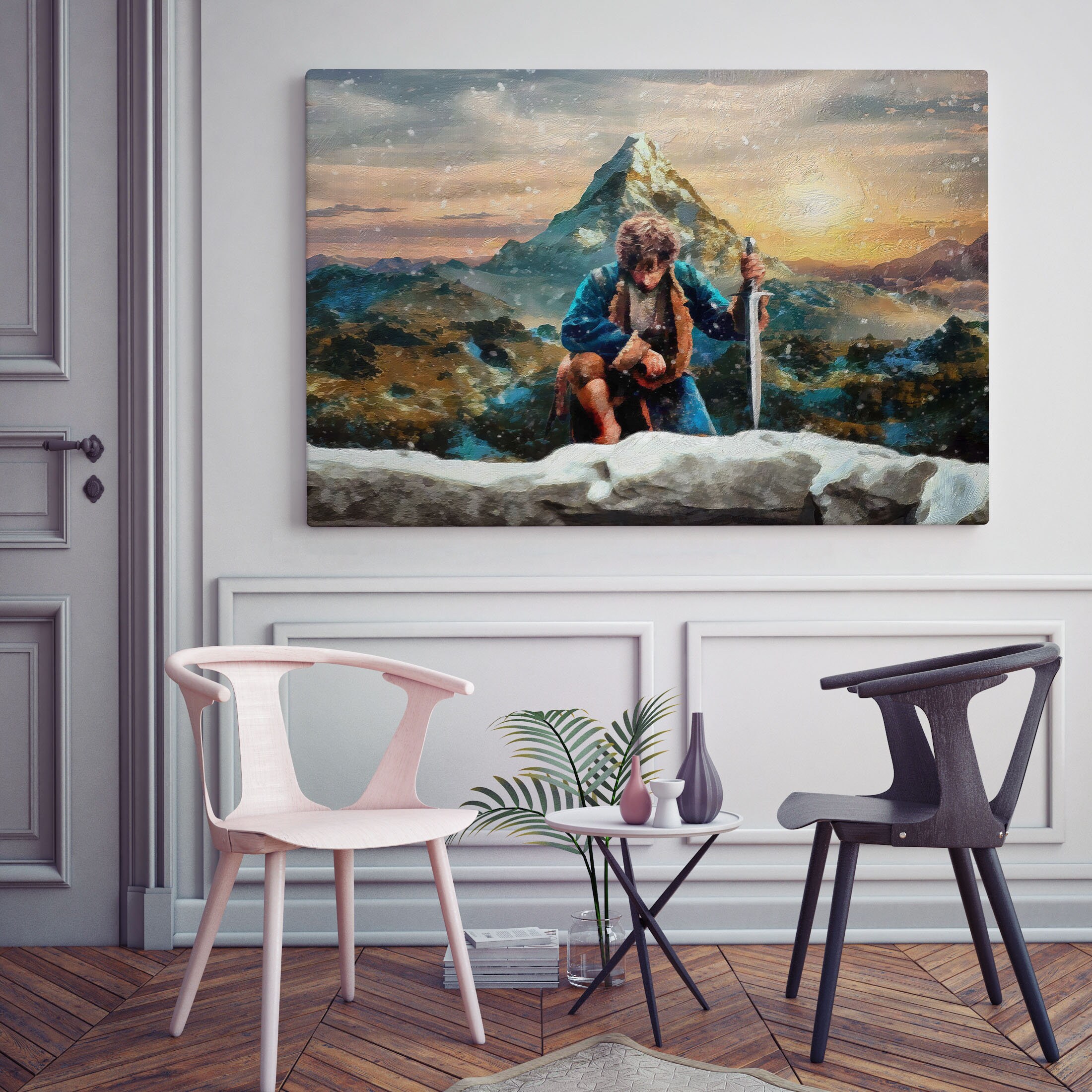 Bilbo Baggins Quest of Erebor Canvas Print, LOTR Print, LOTR