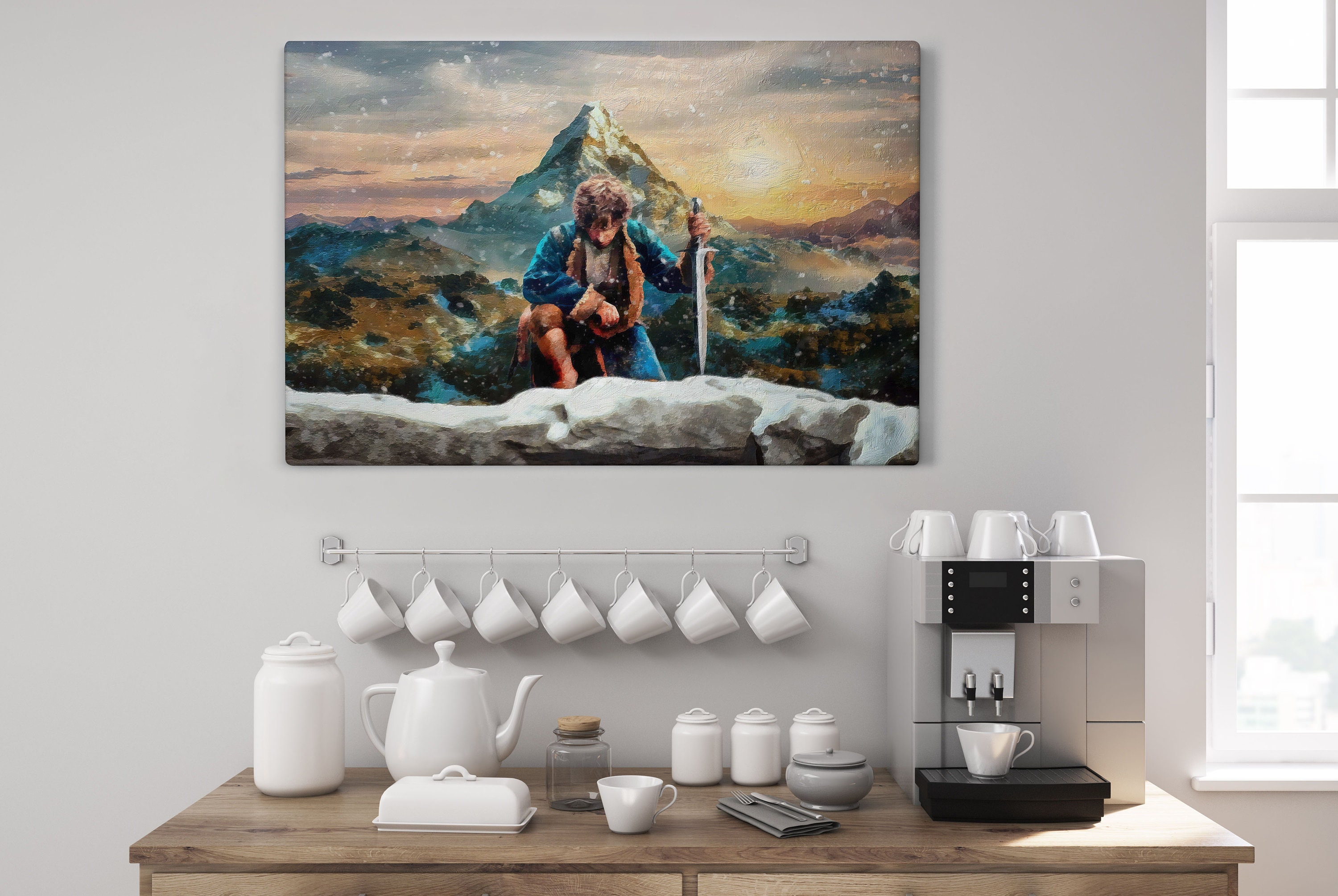 Bilbo Baggins Quest of Erebor Canvas Print, LOTR Print, LOTR