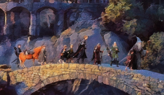 ロードオブザリング　ホビット　公式アートプリント　白の会議　裂け谷　リベンデル ロードオブザリング ホビット 公式アートプリント 白の会議 裂け