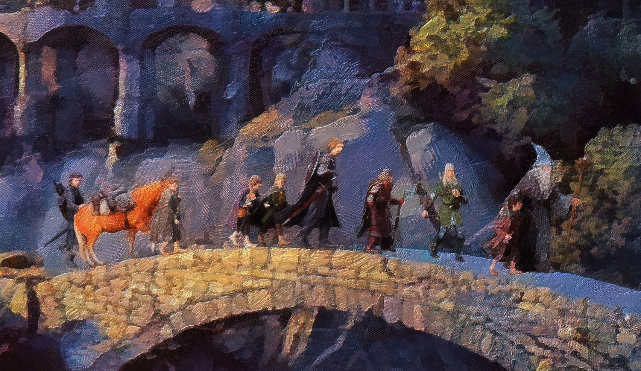 裂け谷を去る仲間たち キャンバスプリント、ロード・オブ・ザ・リング