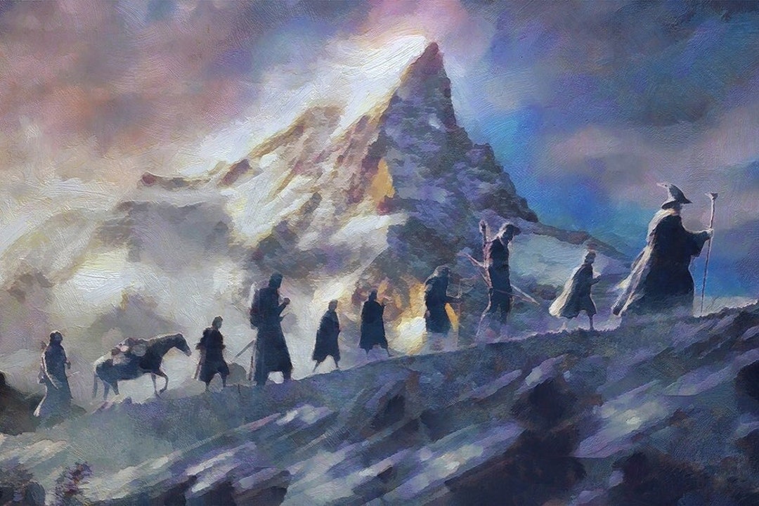 Lord Of The Rings Fellowship Of The Ring Canvas Print LOTR Art LOTR 