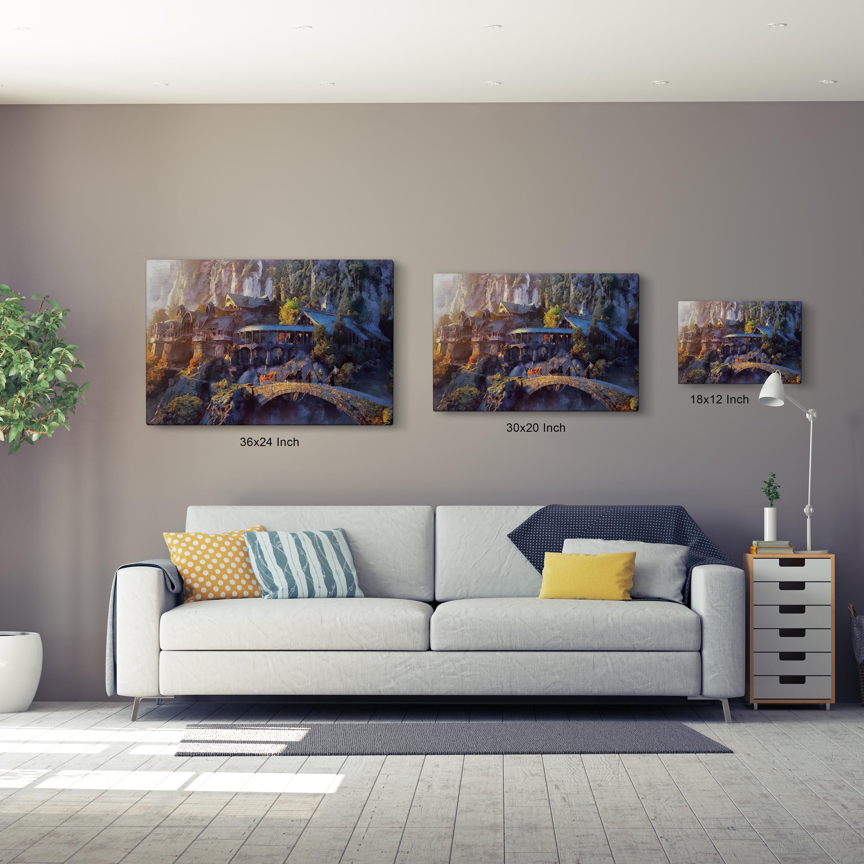 ロードオブザリング　ホビット　公式アートプリント　白の会議　裂け谷　リベンデル WETA TENZAN | ロード・オブ・ザ・リング リベンデル（裂け谷