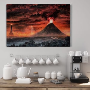 Lord of the Rings Morder the Mount Doom Canvas Print, LOTR Art, LOTR Print, LOTR Gift image 4