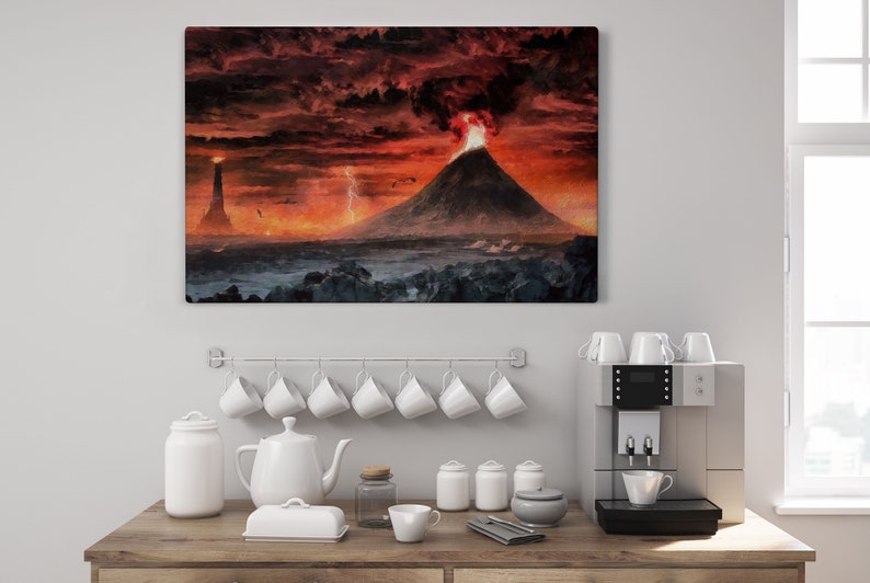 Lord of the Rings Morder the Mount Doom Canvas Print, LOTR Art, LOTR Print, LOTR Gift image 4