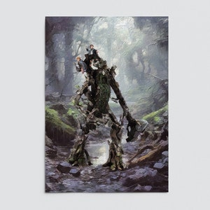 Baumbart im Fangornwald Print, LOTR Geschenk, LOTR Print, LOTR Poster