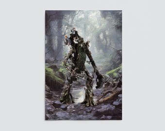 Drzewiec w lesie Fangorn, wydruk, prezent z LOTR, wydruk LOTR, plakat LOTR