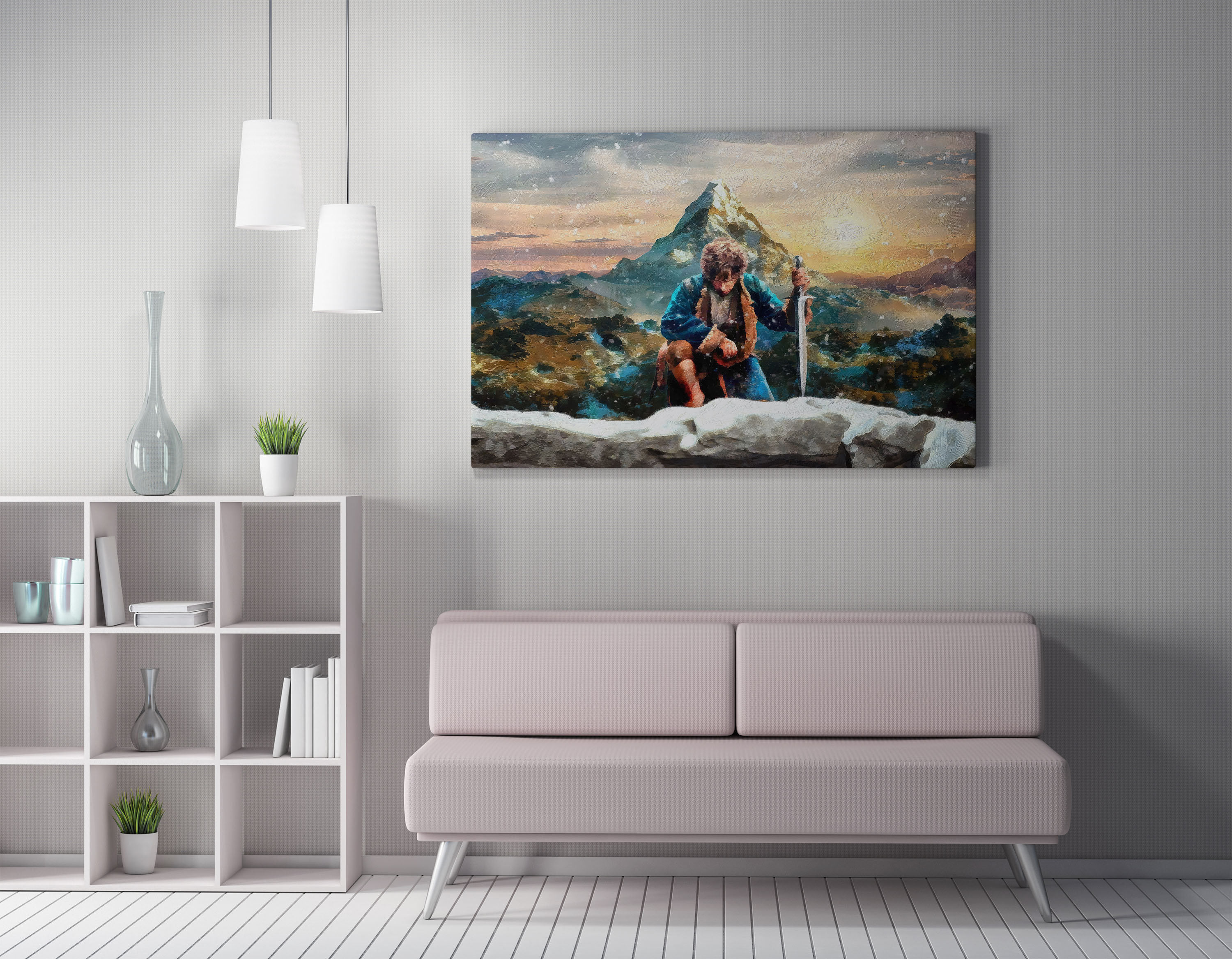 Bilbo Baggins Quest of Erebor Canvas Print LOTR Print LOTR