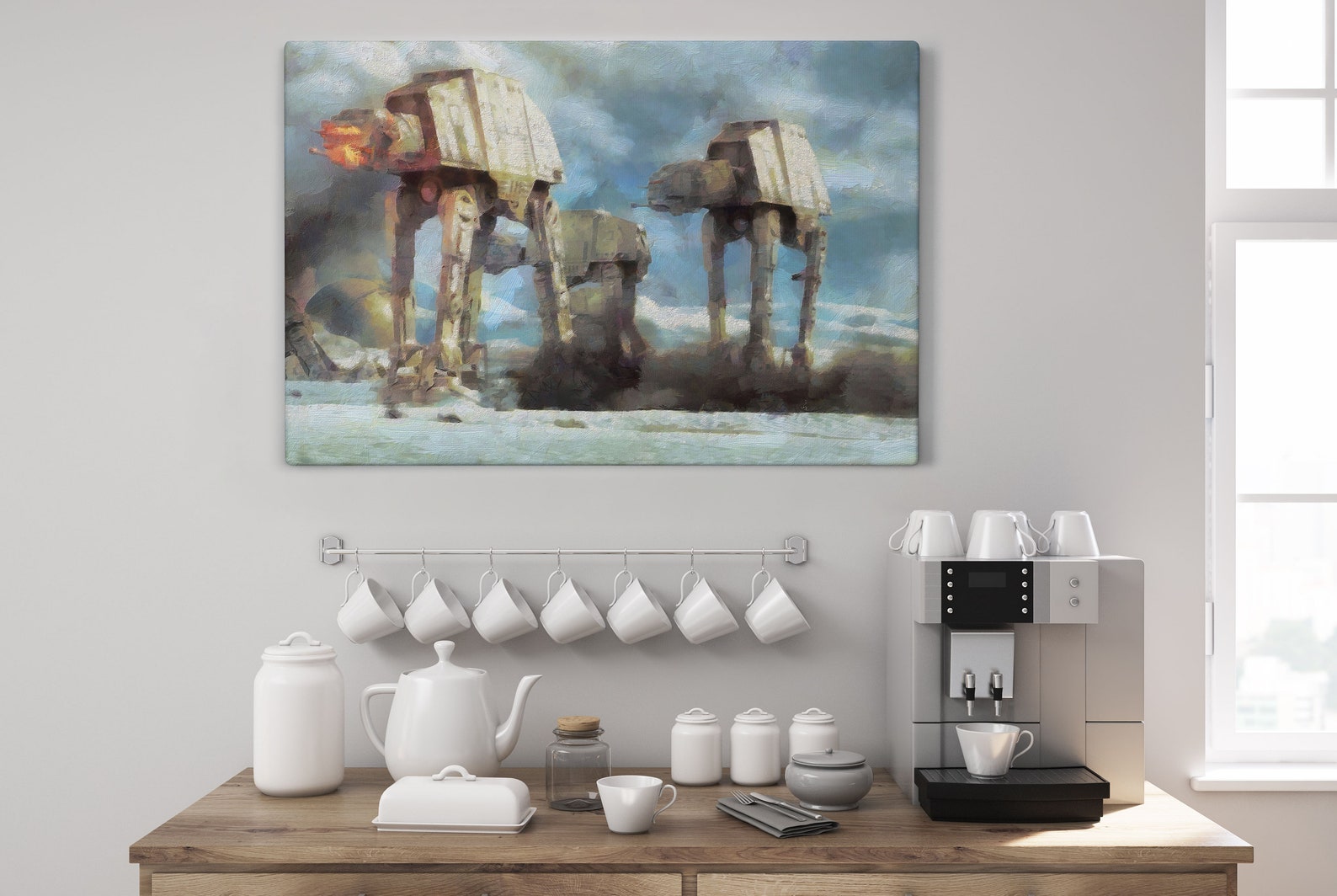 Star Wars AT-AT Canvas Print, Star Wars GIFT, Star Wars Art, Star Wars ...