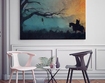 Witcher Canvas Print, Witcher GIFT, Witcher FanArt, Witcher PRINT