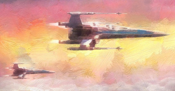 Star Wars X-wing Starfighters Canvas Print, X-wing Art, Star Wars