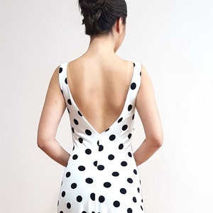 Polka Dots Tango Dress -  Arya Model White Tango Dress,  Dance dress, Summer dress, Party Dress, Coctail Dress