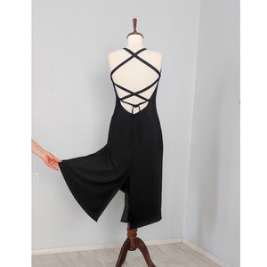 Black Open Back Tango Dress | Nyah , Milonga Dress, Tango Clothes