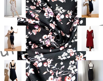 Tango Tailor - Select From My models or Your Own Style - Black Floral Fabric 2