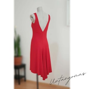 Red Tango Dress  | Arya - Tango Dress , Milonga Dress , Long Dress, Special for Valentine's Day
