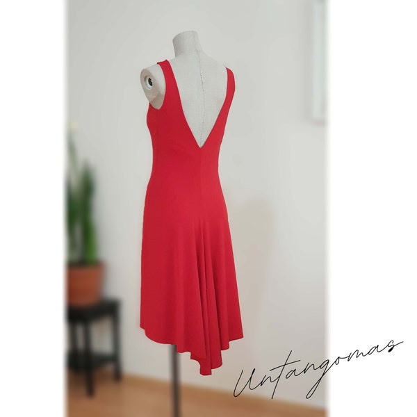 Robe Tango Rouge | Arya - Robe Tango , Robe Milonga , Robe Longue, Spéciale Saint Valentin