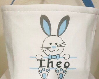 Canvas Rabbit Easter Egg Bag