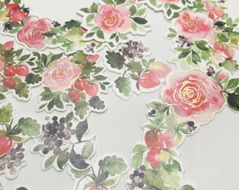 Blossoms and Berries Washi Ephemeras