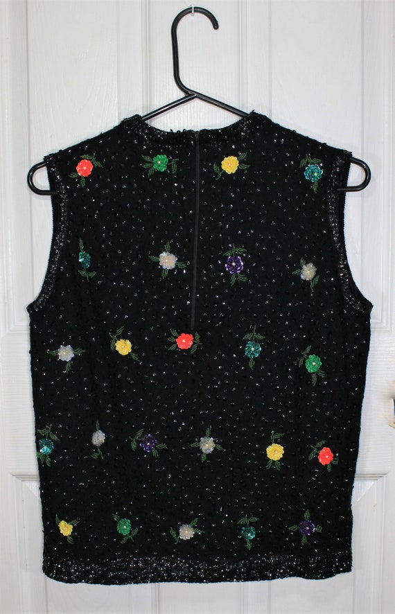Vintage sequin blouse 1960, vintage blouse, vinta… - image 2