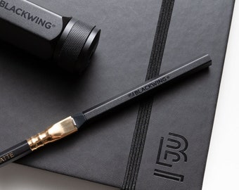 Blackwing Matte Black Pencil Extender, made from machined aluminum. Perfect stationery for Artist, Writers, Illustrators, and Architects.