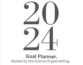 Simple 2024 Goals Planner, SMART Goal Setting Kit, New Year, Monthly Habits Reflections, Productivity, Vision Board Printables