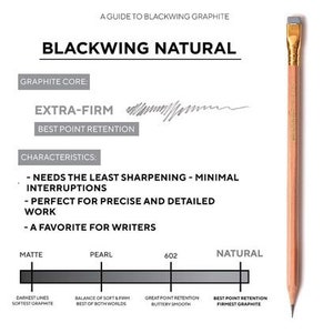 Single Blackwing Natural Pencil. Cedar wood Stationary for Artists. Writing, Sketching supplies for Journaling enthusiast and Musicians. image 8