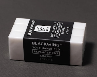 Blackwing Palomino Soft Handheld Eraser Replacements - Set of 3- Perfect gift for illustrator, artist, writer, musician and journaling.