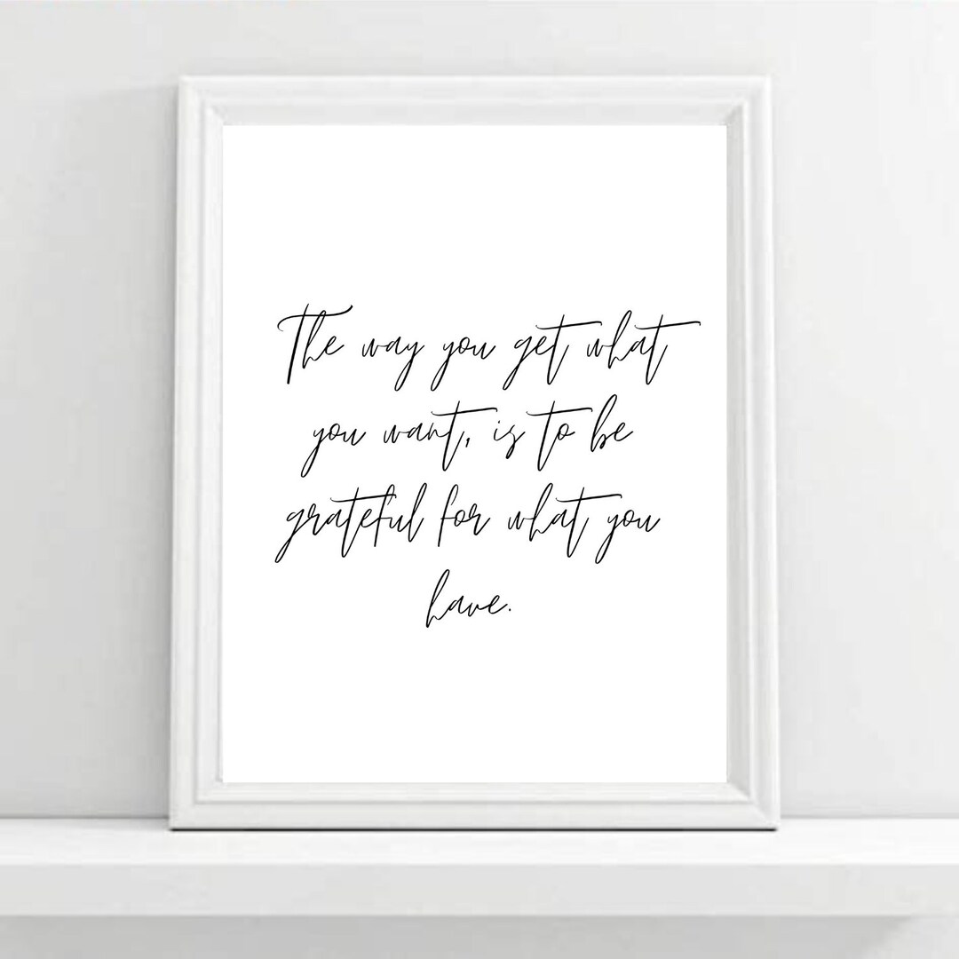 Be Grateful Print, Printable, Positive Printable, Quote Wall Art, Home ...