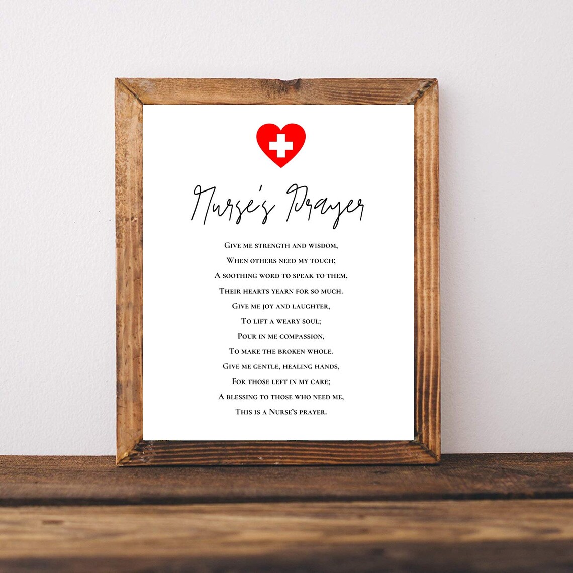 Nurse's Prayer Print, Prayer Printable, Christian Printable, Nurse Gift, Nurse Printable, Nurse ...