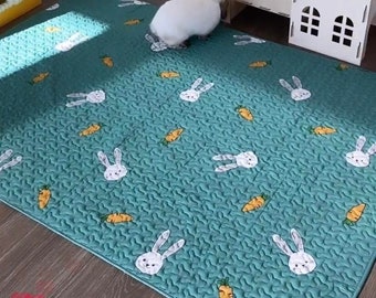 Tokihut Washable Non-Slip Pet Playpen Xpen Floor Mat Rug Playmat for Dogs, Cats, Rabbits
