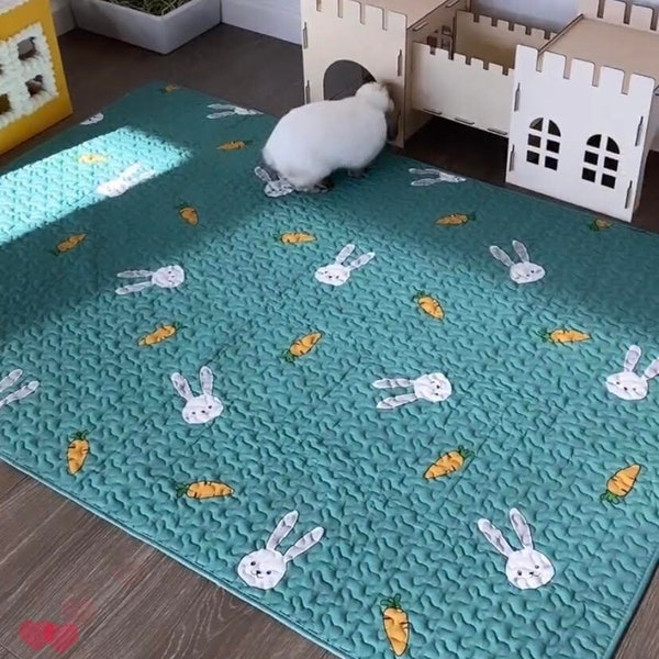 PRE-ORDER Tokihut Washable Non-Slip Pet Playpen Xpen Floor Mat Rug Playmat for Dogs, Kittens, Rabbits