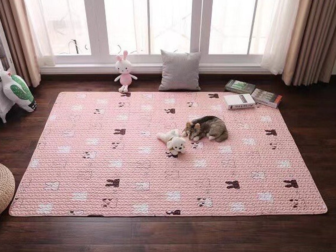 Tokihut XL Washable Pet Playpen Floor Mat Playmat for Dogs Etsy