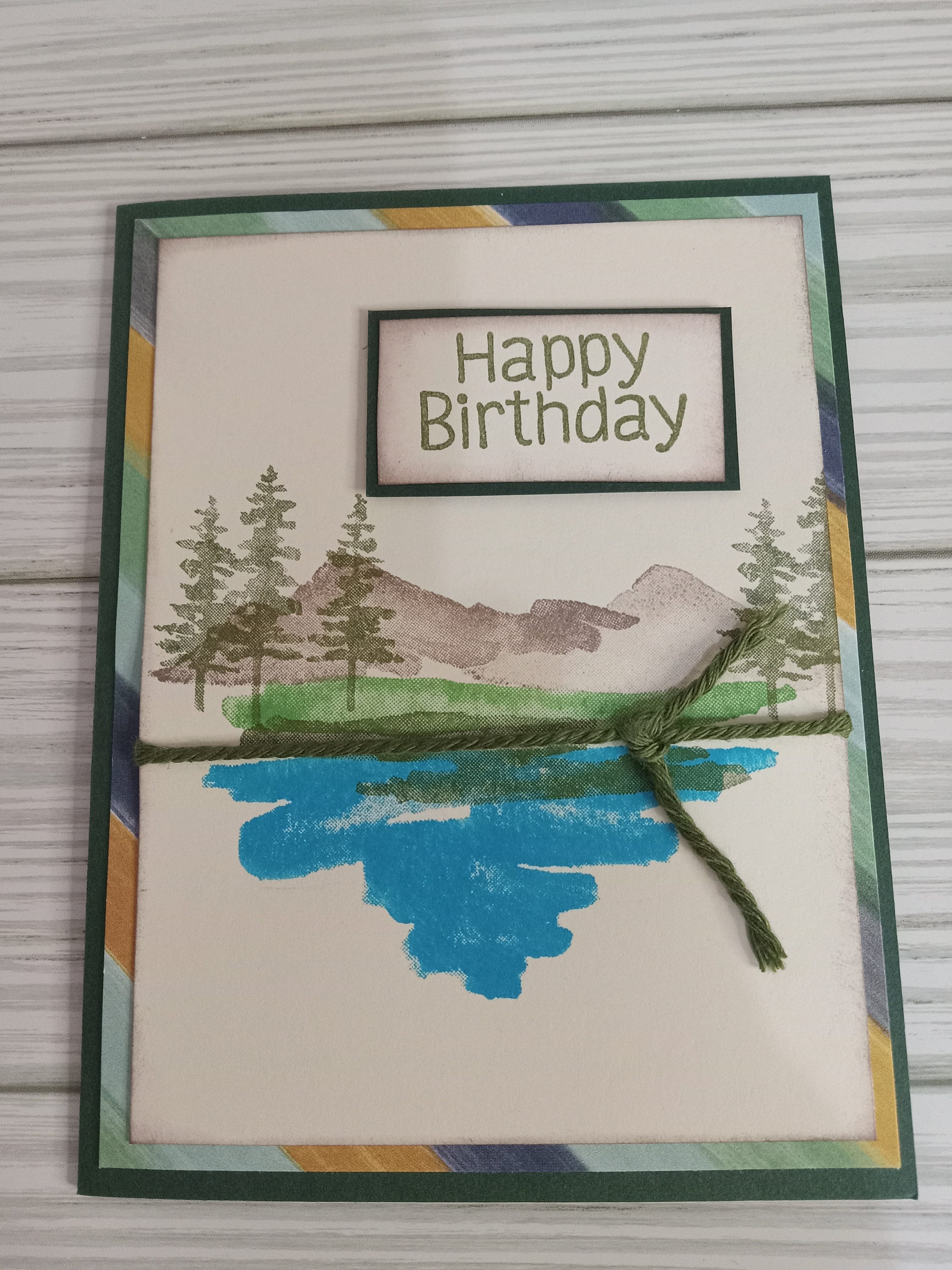 Lake Scene Birthday Card - Beautiful Boat & Lake Design For Men, Women, Friends