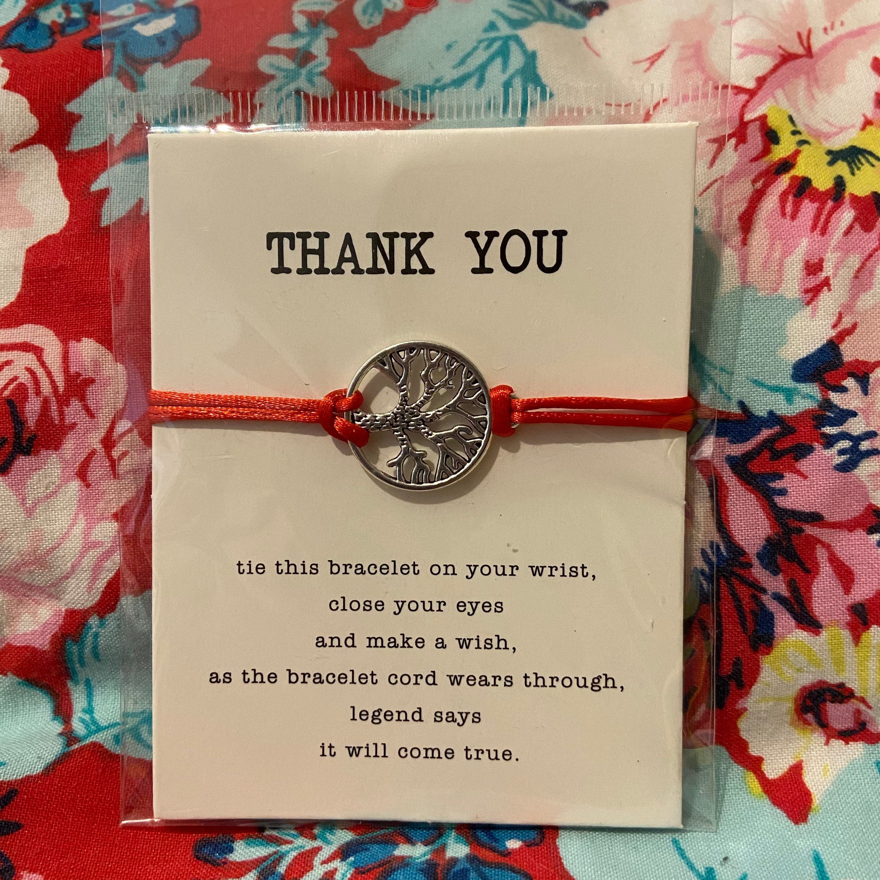 Thank you gift bracelet with message Etsy