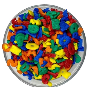 Alfabeto de chispas de colores Arcoíris - Alfabetos comestibles Maestro Escuela A B C Rojo Naranja Amarillo Azul Verde Chispas