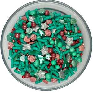 Sprinkle Mix Glitter Trees Sprinkle Mix -- Winter Holidays Sprinkle Mix Light Green Sprinkle Glitter Sprinkles Green Tree Christmas Sprinkle