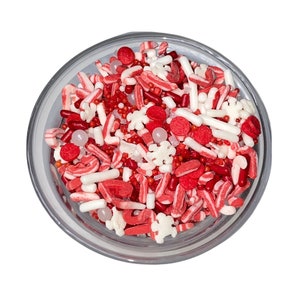Candy Cane Express Sprinkle Mix, Winter Holidays Sprinkle Mix, Peppermint Christmas Sprinkles Jimmies, Cakes Cupcakes, Edible Decorations
