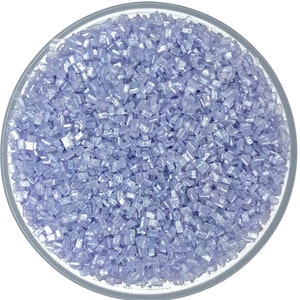 Sugar Crystals O Lavender Pearl Chunky Sugar Crystals -- Birthday Bridal Mother&#39;s Day Earth Tone Colored Sugar Diamond Light Purple