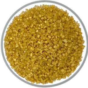 Sugar Crystals V Gold Chunky Sugar Crystals -- Edible Birthday Bridal Soft Colors Earth Tone Colored Sugar